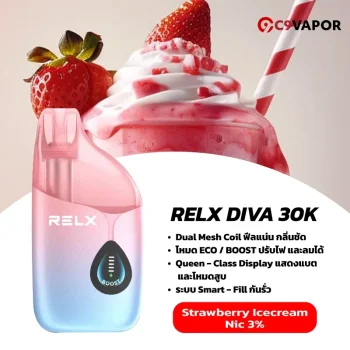 relx diva 30k strawberry icecream nic3